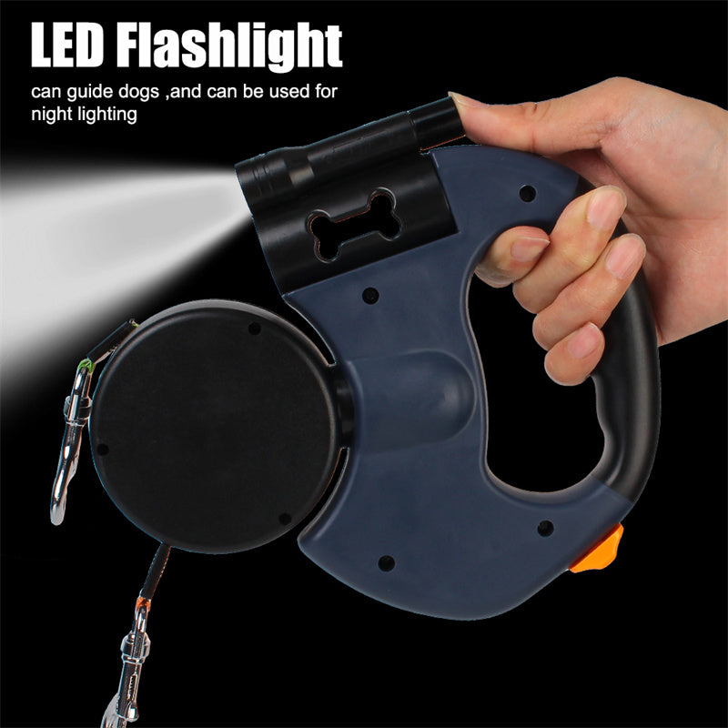 Retractable Dog Leash with LED Lights – Safe Night Walks for Dogs