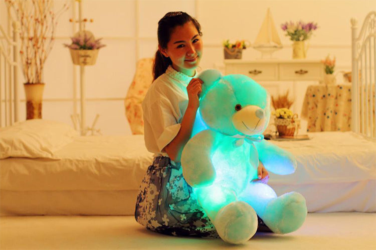 LED Light-Up Teddy Bear Plush Toy – Color-Changing Glow Bear for Kids