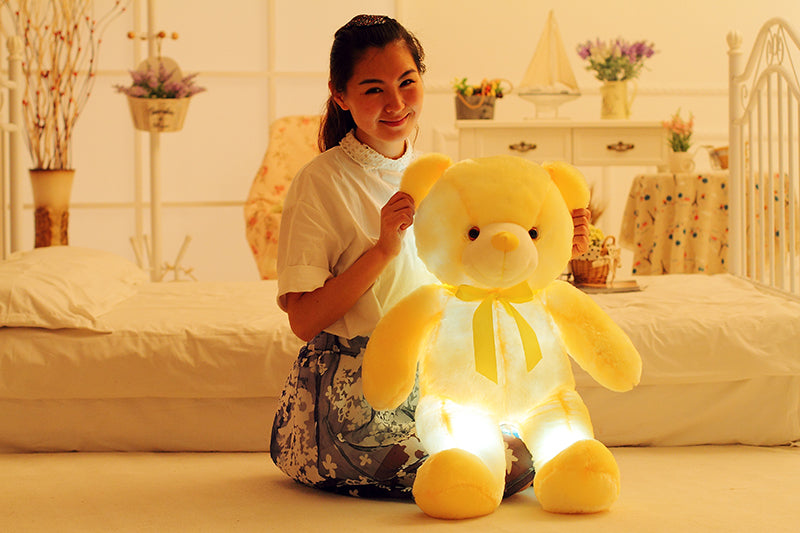 LED Light-Up Teddy Bear Plush Toy – Color-Changing Glow Bear for Kids