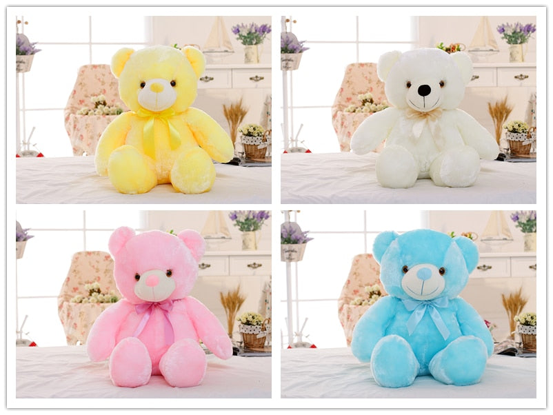 LED Light-Up Teddy Bear Plush Toy – Color-Changing Glow Bear for Kids