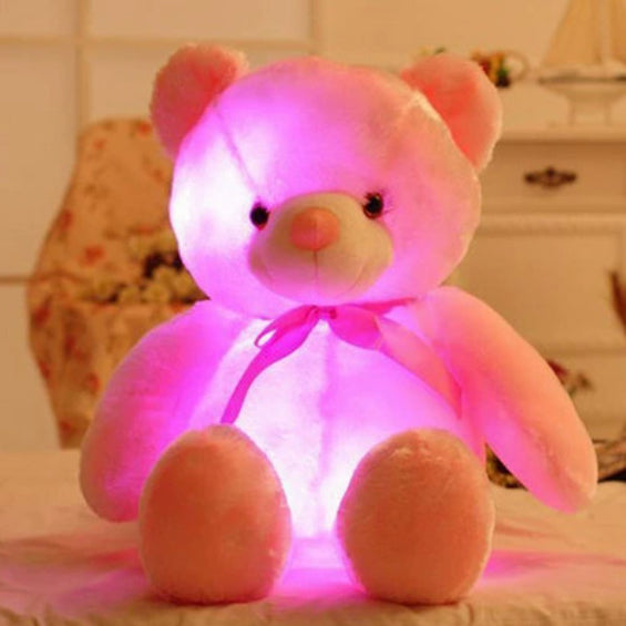 LED Light-Up Teddy Bear Plush Toy – Color-Changing Glow Bear for Kids