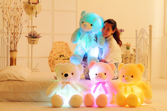 LED Light-Up Teddy Bear Plush Toy – Color-Changing Glow Bear for Kids