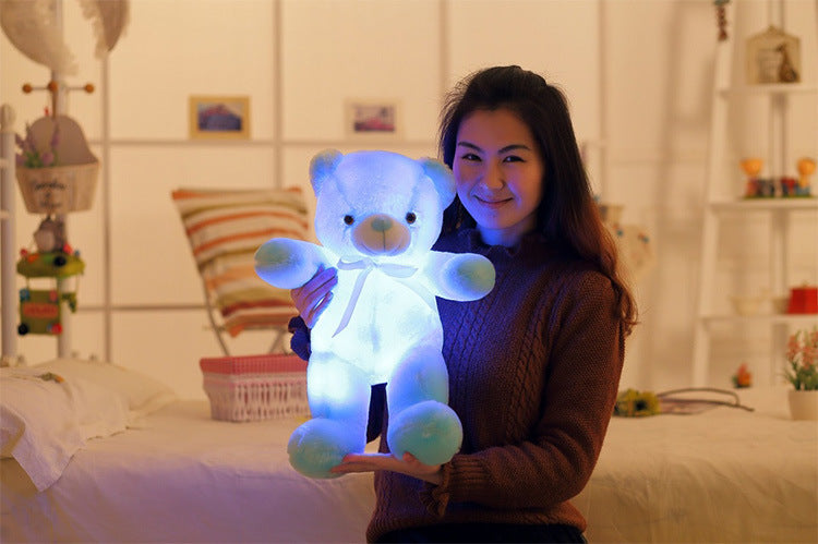 LED Light-Up Teddy Bear Plush Toy – Color-Changing Glow Bear for Kids