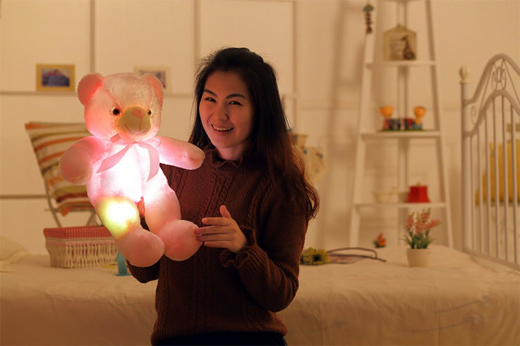 LED Light-Up Teddy Bear Plush Toy – Color-Changing Glow Bear for Kids