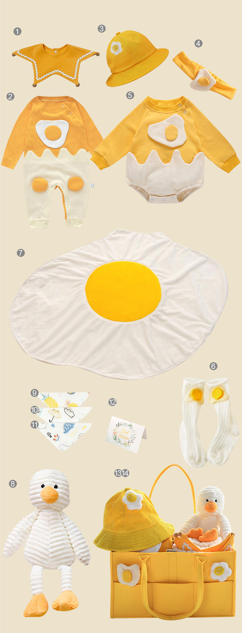 Newborn Baby Gift Box – 14-Piece Cotton Princess Dress & Baby Essentials Set
