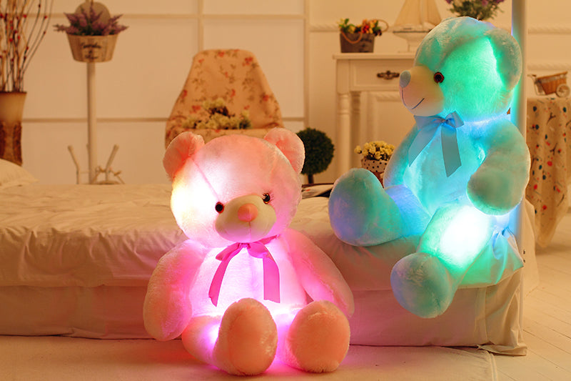 LED Light-Up Teddy Bear Plush Toy – Color-Changing Glow Bear for Kids