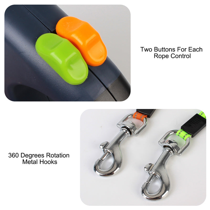 Retractable Dog Leash with LED Lights – Safe Night Walks for Dogs
